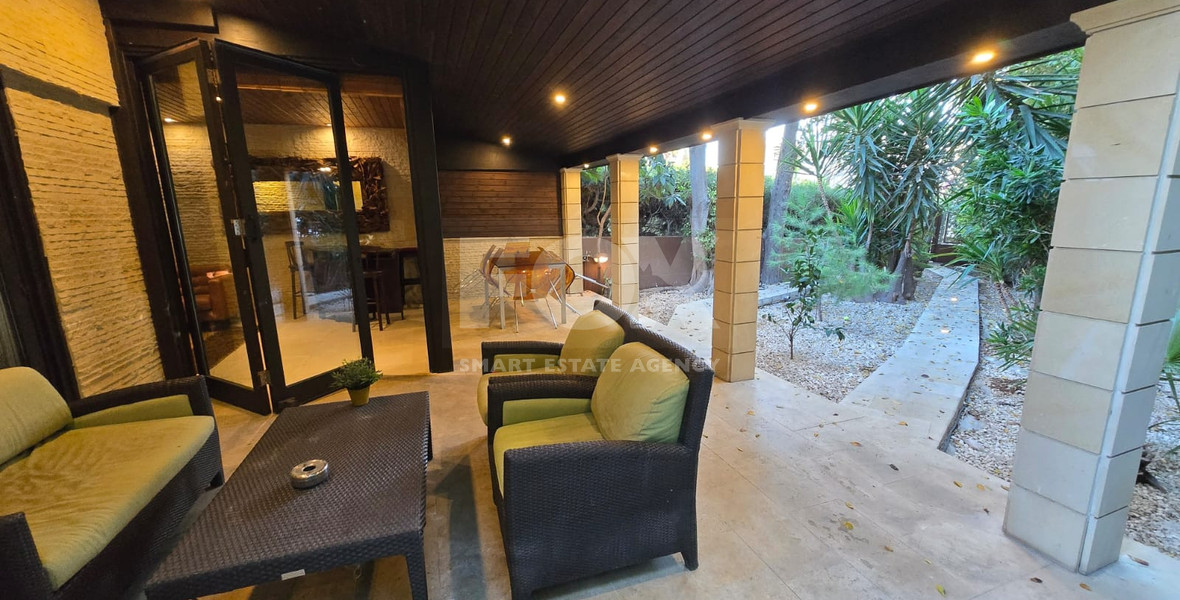 Renovated Two-Bedroom Townhouse with Garden for Rent in Parekklisia Tourist Area – Pool, Tennis, Furnished