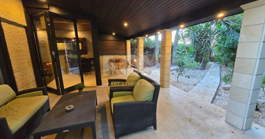 Renovated Two-Bedroom Townhouse with Garden for Rent in Parekklisia Tourist Area – Pool, Tennis, Furnished