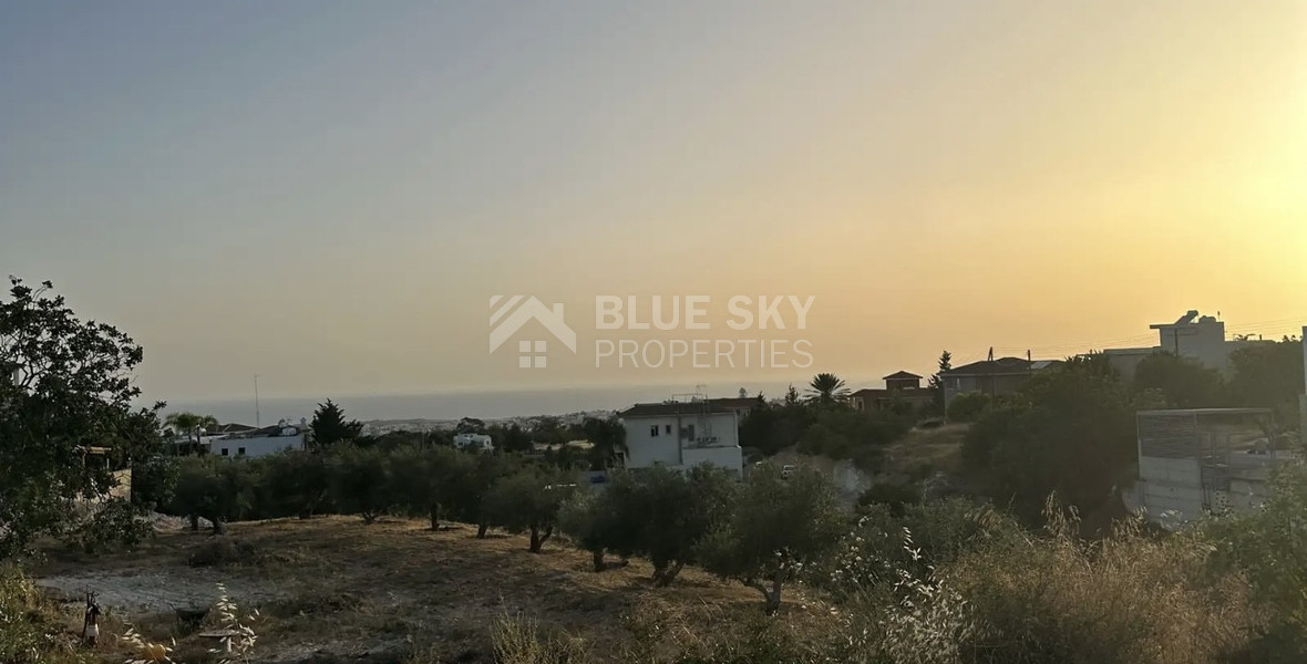 Residential Plot for Sale in Konia, Paphos – Sea Views, Green Area, Prime Location