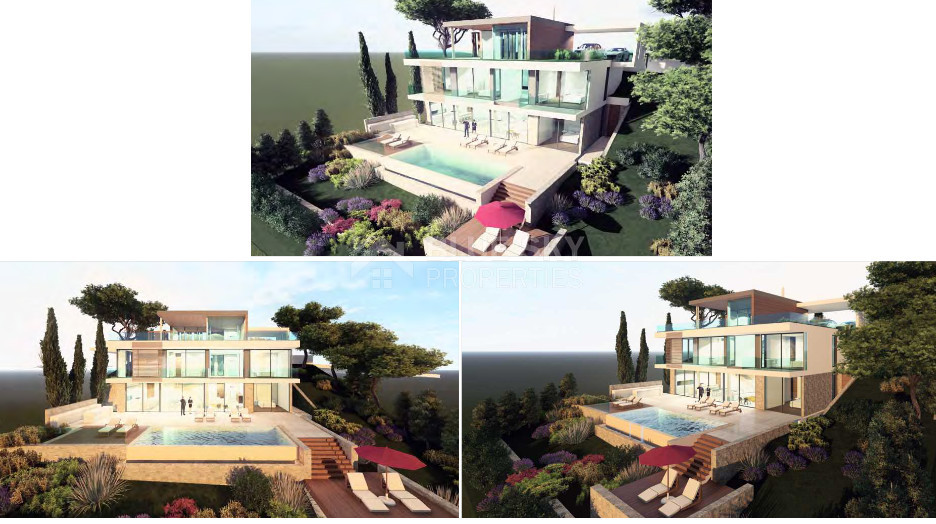 Spacious Four Bedroom Luxury Villa with Stunning Sea and Hill View in Tala , Paphos