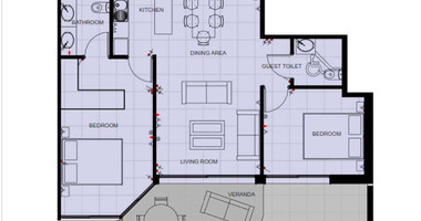 One bedroom Stylish Coastal Living with  Tennis Court, Clubhouse & Pools in Paphos