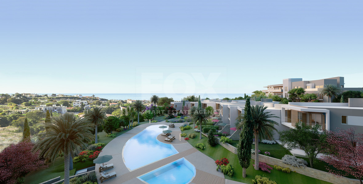 Two bedroom Stylish Coastal Living with  Tennis Court, Clubhouse & Pools in Paphos