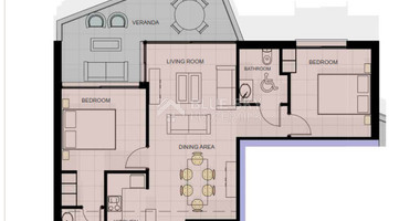 Two bedroom Stylish Coastal Living with  Tennis Court, Clubhouse & Pools in Paphos