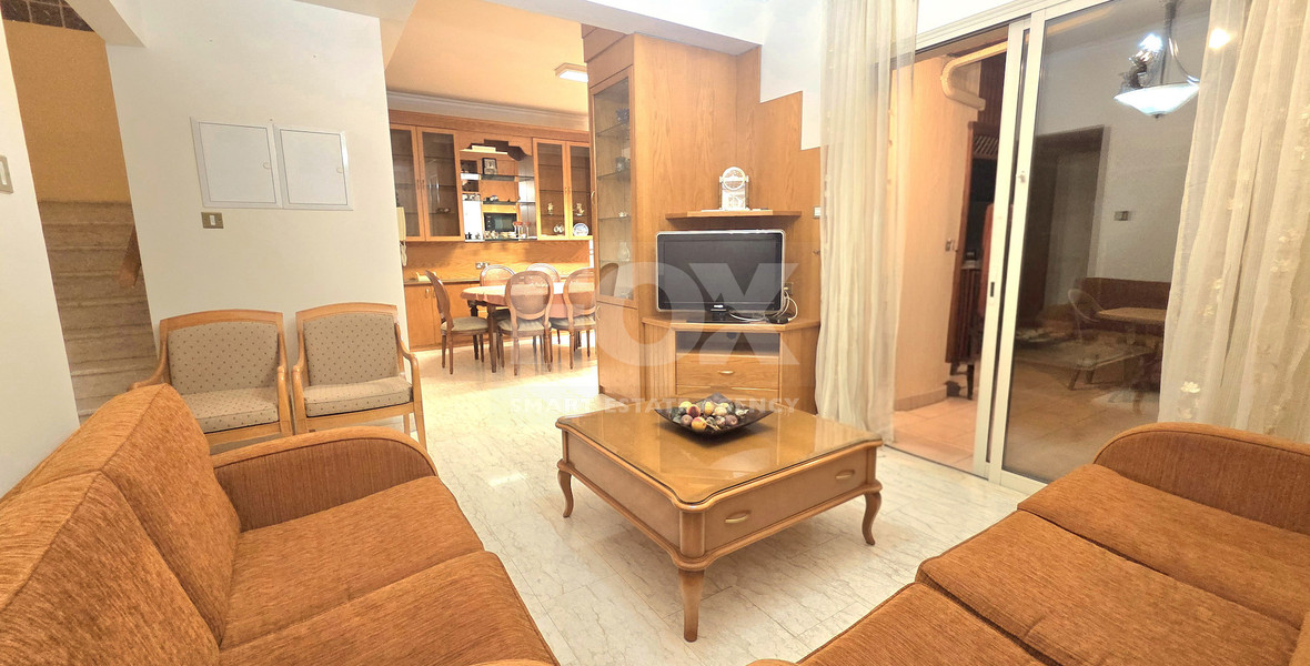 Charming Three Bedroom Detached House with Large Veranda for Rent in Popular Kapsalos Area