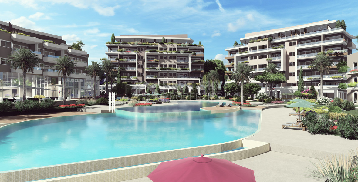 Elegant Mediterranean one Bedroom Apartment Plus Study in Chloraka Coastline area | Modern Hilltop Residence with Beautiful Gardens & Communal Pools