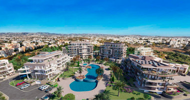 Elegant Mediterranean one Bedroom Apartment Plus Study in Chloraka Coastline area | Modern Hilltop Residence with Beautiful Gardens & Communal Pools