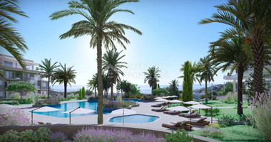 Elegant Mediterranean one Bedroom Apartment Plus Study in Chloraka Coastline area | Modern Hilltop Residence with Beautiful Gardens & Communal Pools