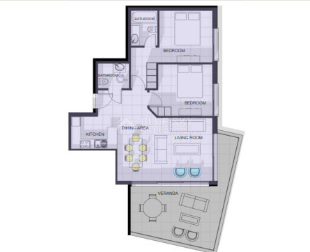 Two Bedroom Coastal Apartment in Chloraka, Paphos | Contemporary Design & Prime Location, for Sale
