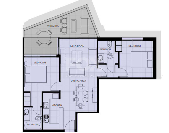 Modern two Bedroom Apartment in Chloraka, Paphos | Terrace, Gardens & Mediterranean Style for sale
