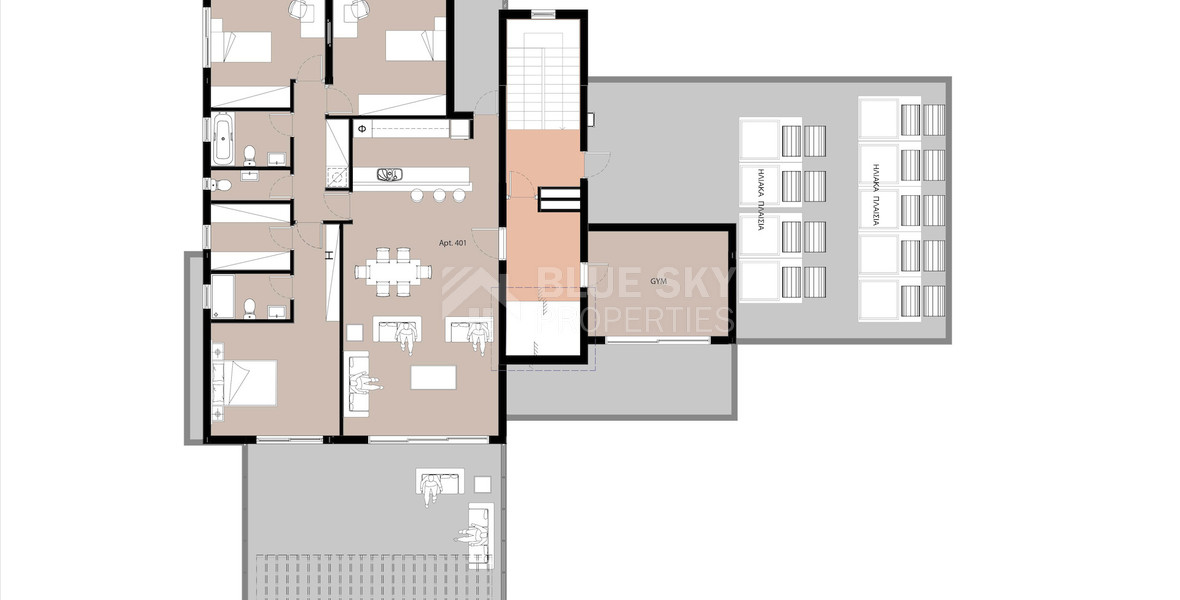 Spacious Three Bedroom Penthouse for sale in Panthea Area