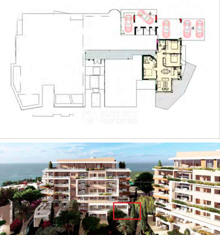 Three Bedroom Coastal Apartment in Chloraka, Paphos | Contemporary Design & Prime Location, for Sale