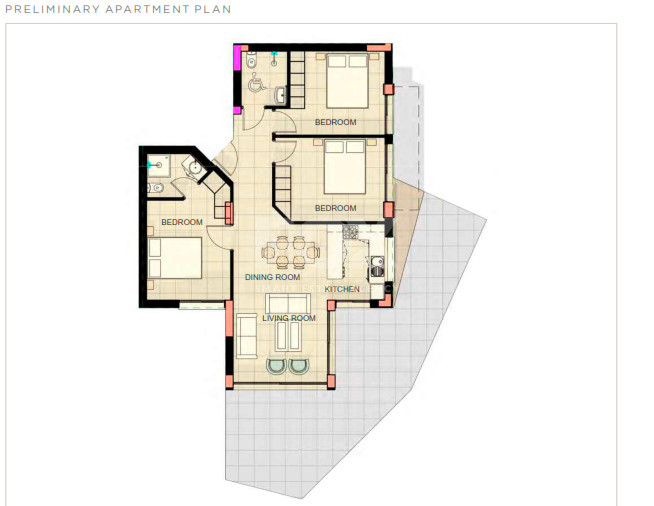 Three Bedroom Coastal Apartment in Chloraka, Paphos | Contemporary Design & Prime Location, for Sale