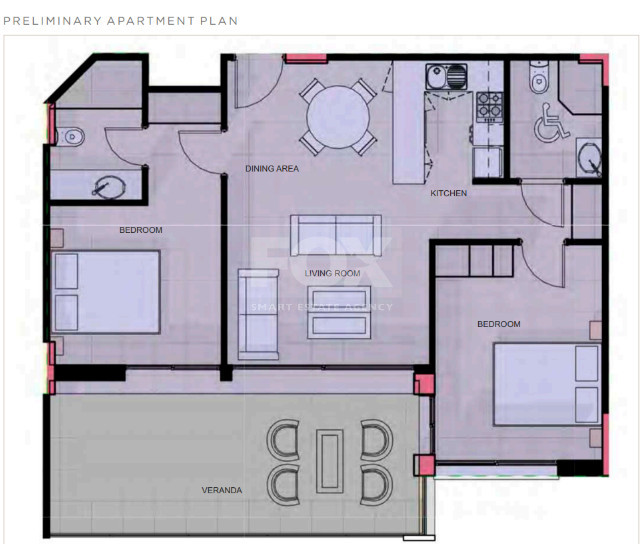 Stylish two Bedroom Coastal Apartment in Chloraka, Paphos | Modern Design & Prime Location for Sale