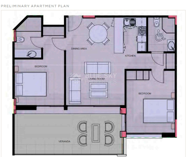 Stylish two Bedroom Coastal Apartment in Chloraka, Paphos | Modern Design & Prime Location for Sale