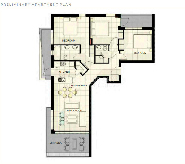 Luxury three Bedroom, two Bathroom Apartment in Chloraka, Paphos for sale