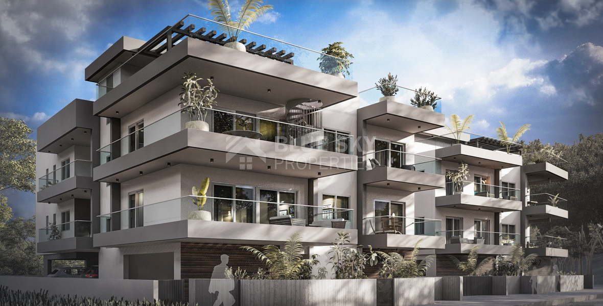 Three Bedroom Top Floor Apartment with roof garden for sale in Erimi