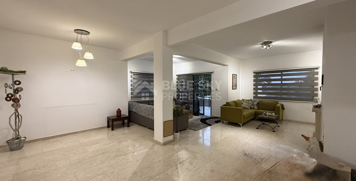 FOR SALE UPPER LEVEL THREE BEDROOM APARTMENT  WITH GARAGE, IN OMONOIA AVENUE OPPOSITE GREEN AREA