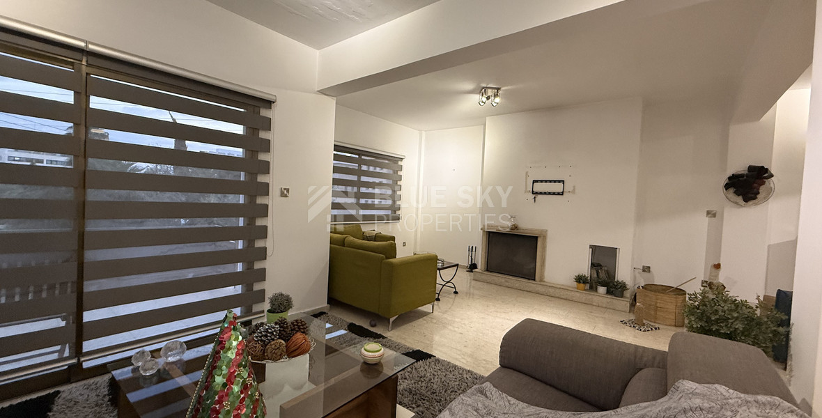 FOR SALE UPPER LEVEL THREE BEDROOM APARTMENT  WITH GARAGE, IN OMONOIA AVENUE OPPOSITE GREEN AREA
