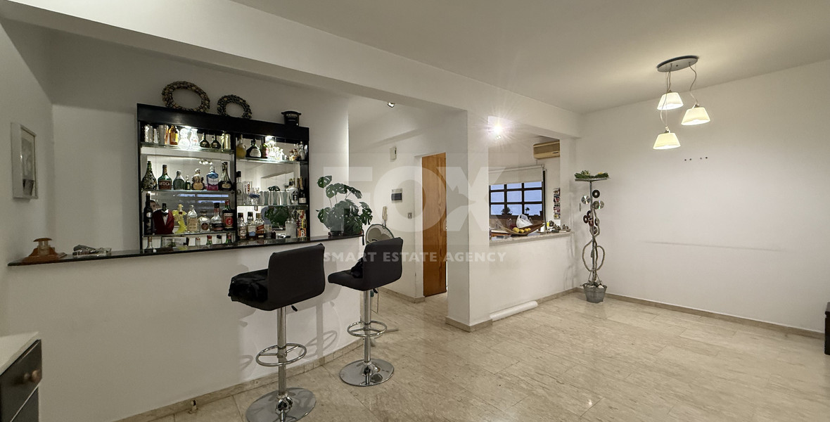 FOR SALE UPPER LEVEL THREE BEDROOM APARTMENT  WITH GARAGE, IN OMONOIA AVENUE OPPOSITE GREEN AREA