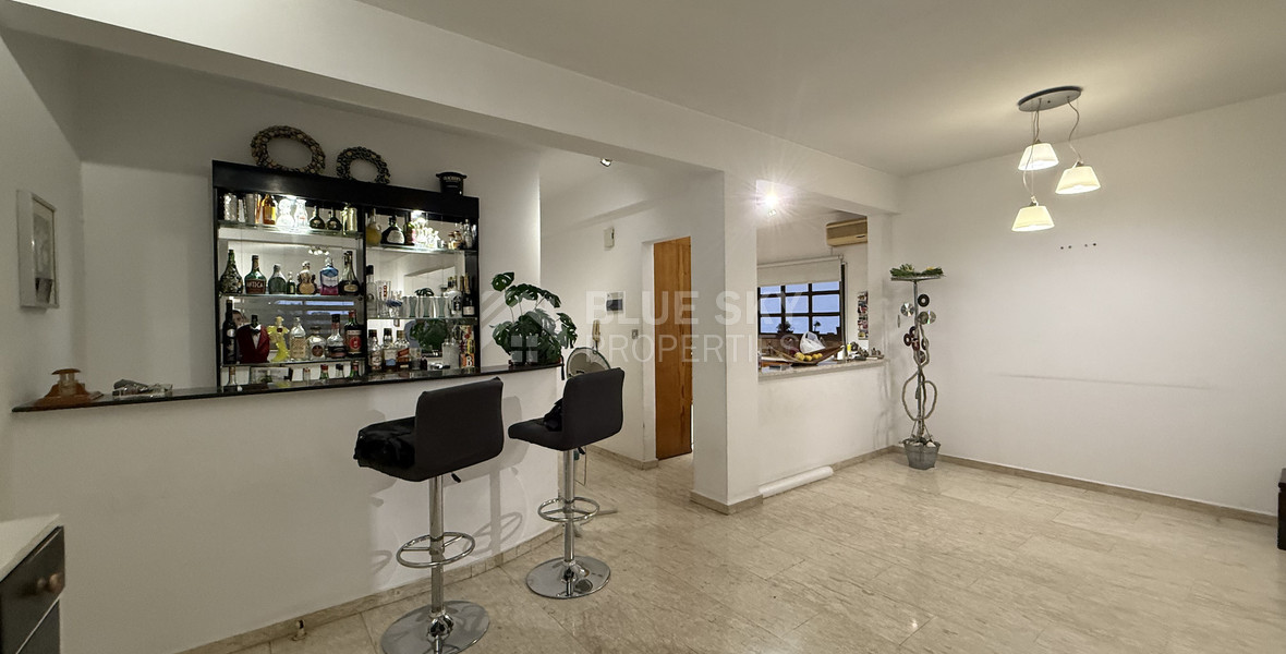 FOR SALE UPPER LEVEL THREE BEDROOM APARTMENT  WITH GARAGE, IN OMONOIA AVENUE OPPOSITE GREEN AREA