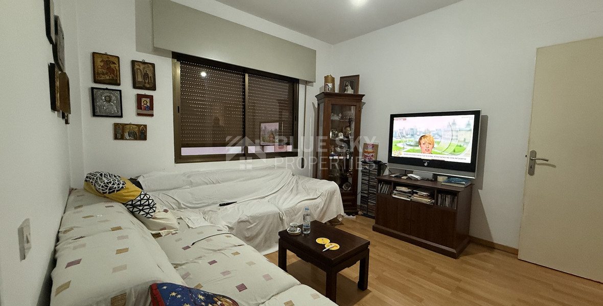 FOR SALE UPPER LEVEL THREE BEDROOM APARTMENT  WITH GARAGE, IN OMONOIA AVENUE OPPOSITE GREEN AREA
