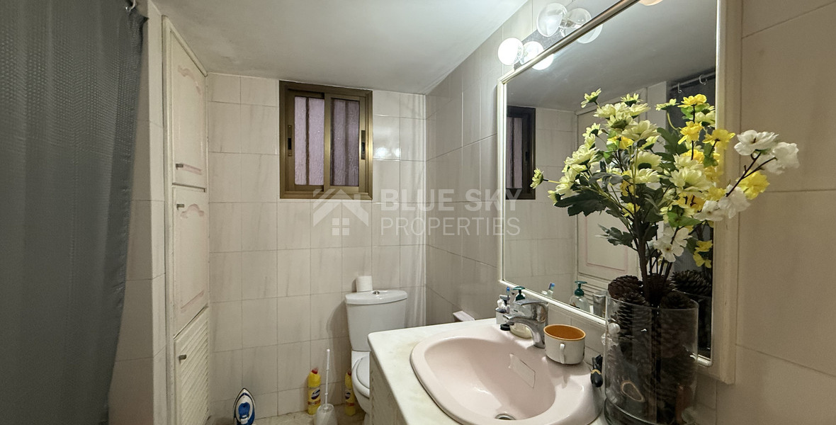 FOR SALE UPPER LEVEL THREE BEDROOM APARTMENT  WITH GARAGE, IN OMONOIA AVENUE OPPOSITE GREEN AREA