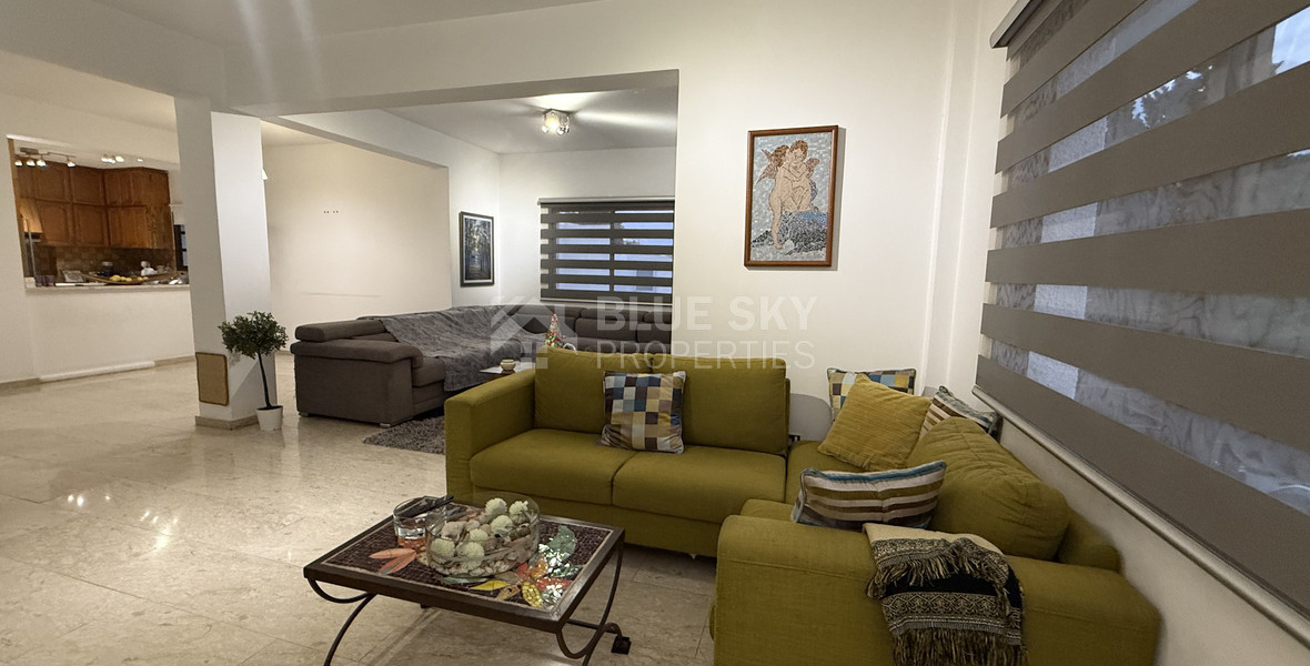 FOR SALE UPPER LEVEL THREE BEDROOM APARTMENT  WITH GARAGE, IN OMONOIA AVENUE OPPOSITE GREEN AREA
