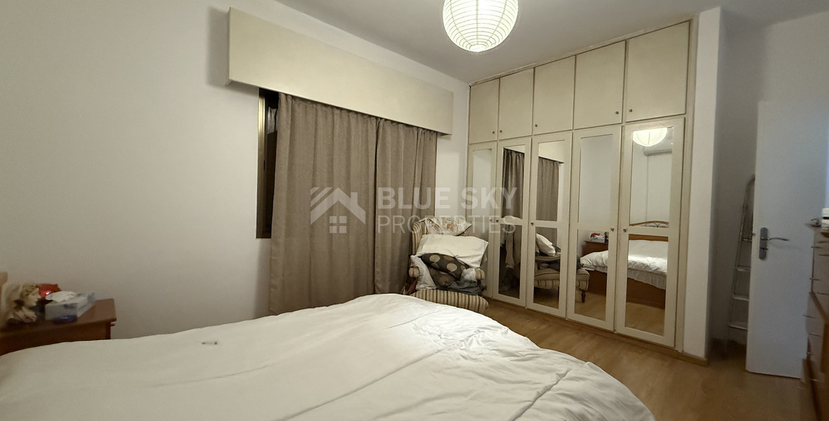 FOR SALE UPPER LEVEL THREE BEDROOM APARTMENT  WITH GARAGE, IN OMONOIA AVENUE OPPOSITE GREEN AREA