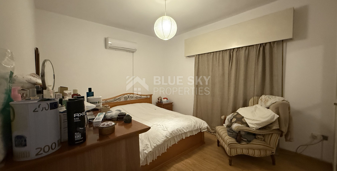 FOR SALE UPPER LEVEL THREE BEDROOM APARTMENT  WITH GARAGE, IN OMONOIA AVENUE OPPOSITE GREEN AREA