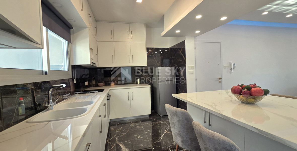 Elegant and Sunny Sea View Two Bedroom Luxury Apartment for Rent in Neapoli Limassol