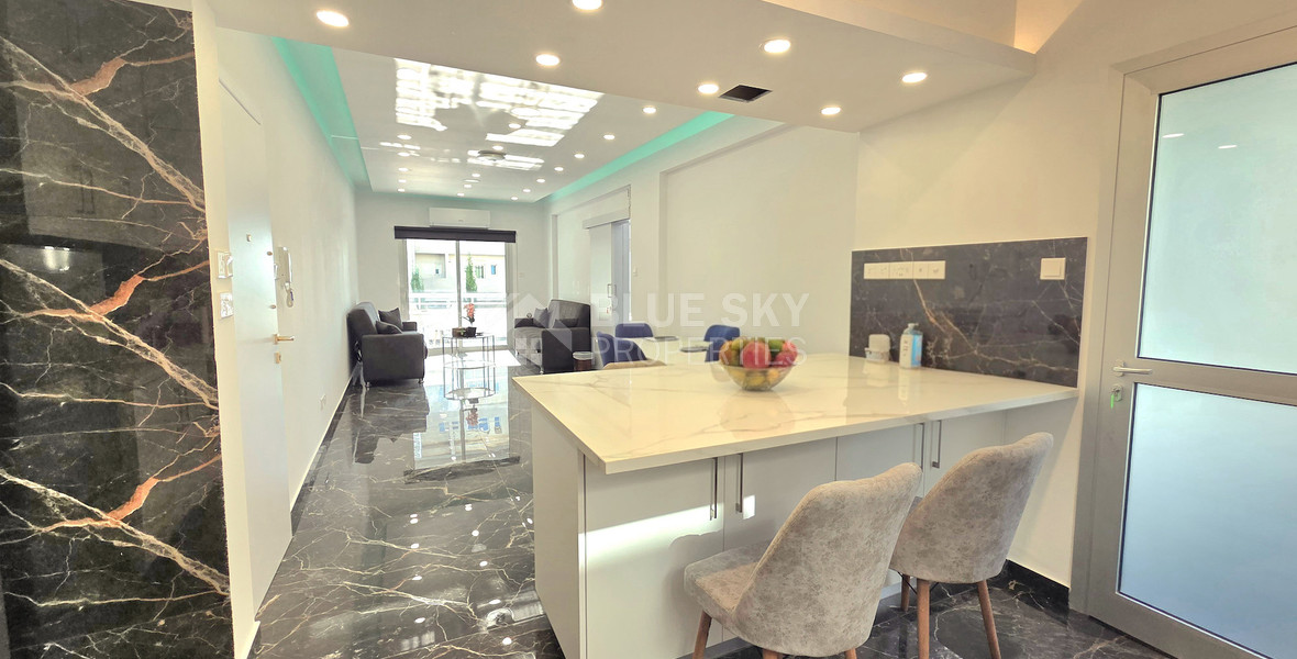 Elegant and Sunny Sea View Two Bedroom Luxury Apartment for Rent in Neapoli Limassol