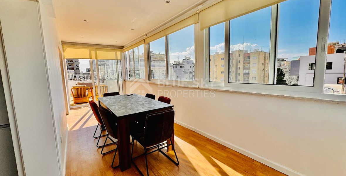 For Rent: Fully Renovated & Furnished Three-Bedroom Penthouse in Neapoli, Limassol