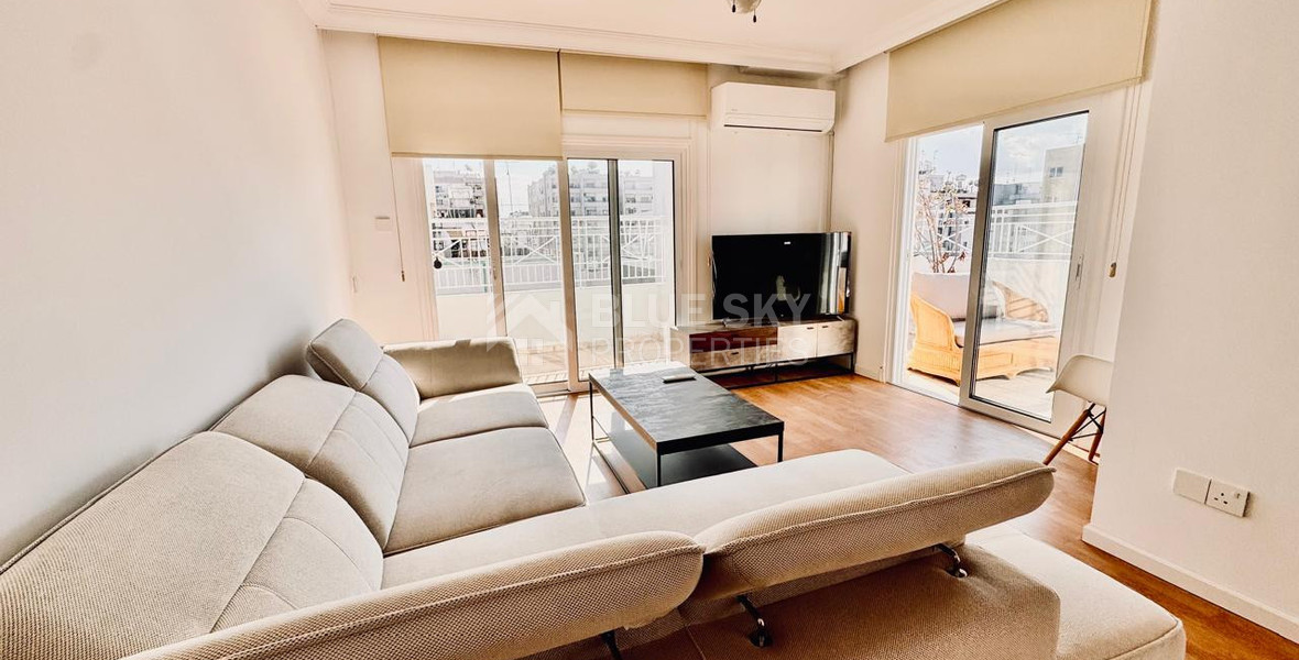For Rent: Fully Renovated & Furnished Three-Bedroom Penthouse in Neapoli, Limassol
