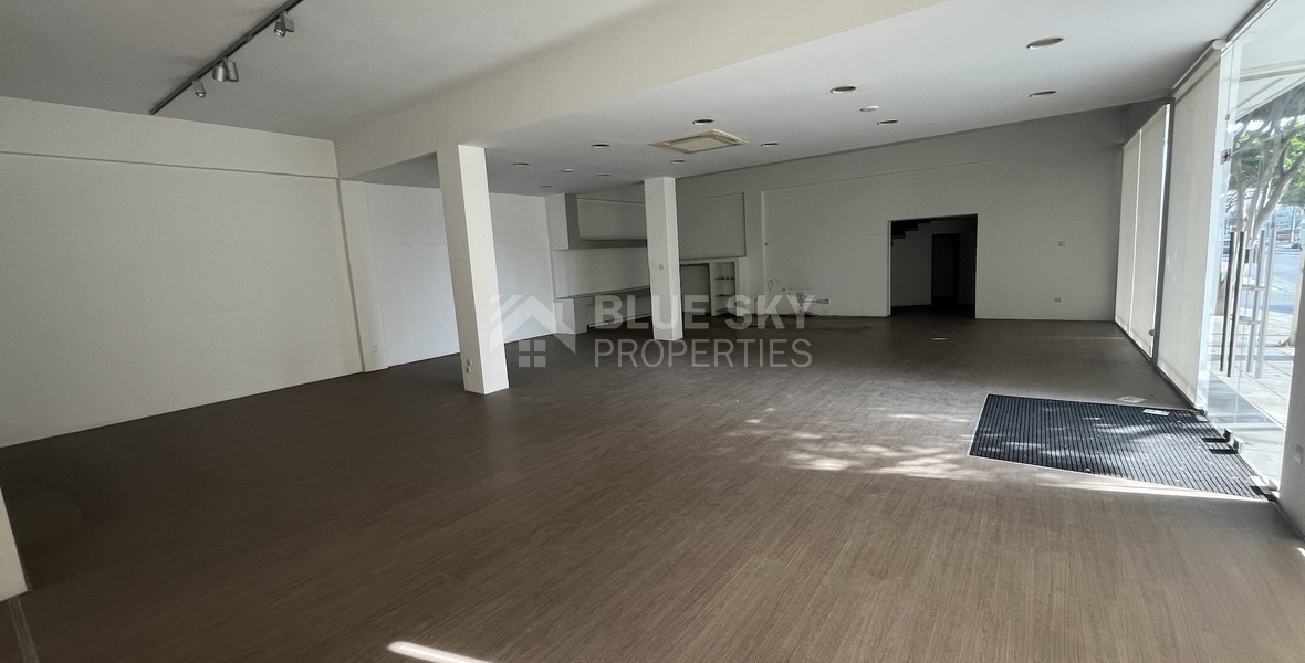 For Rent 600m2 Shop with Huge Parking Lot on Top Spot on Makariou