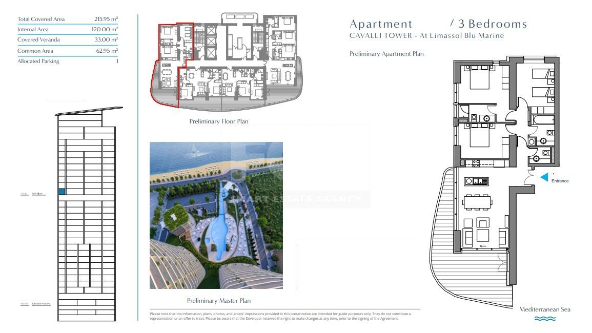 Luxury Beachfront Three Bedroom Apartment for Sale in Limassol Marina– Seafront Living