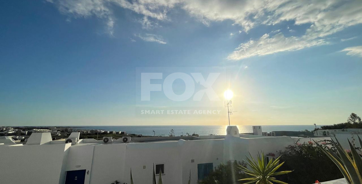 For Rent Fully Furnished Sea-View Townhouse in Chlorakas, Paphos