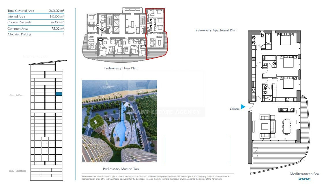 Elegant Seafront Living in Limassol – Spacious Three-Bedroom Residence for sale close to Limassol Marina