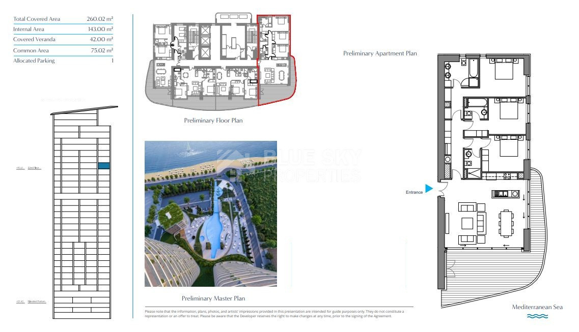 Elegant Seafront Living in Limassol – Spacious Three-Bedroom Residence for sale close to Limassol Marina