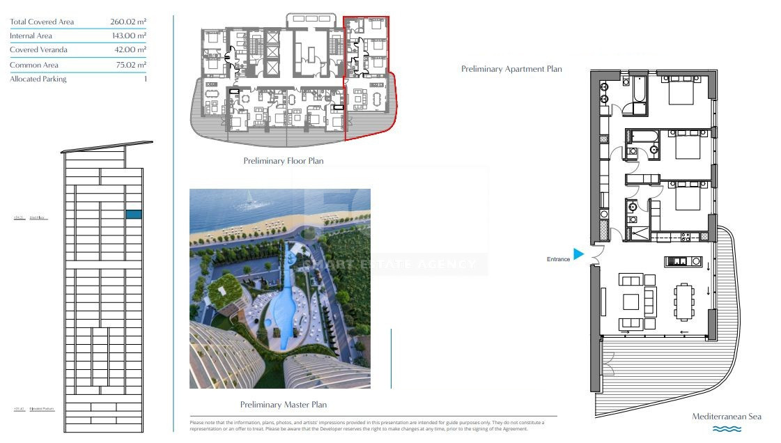 Elegant Seafront Living in Limassol – Spacious Three-Bedroom Residence for sale close to Limassol Marina