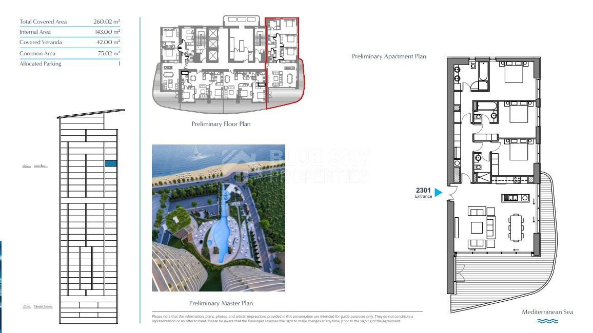 Elegant Seafront Living in Limassol – Spacious Three-Bedroom Residence for sale close to Limassol Marina