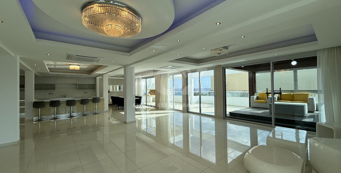 FOR RENT SIX BEDROOM PENTHOUSE OPPOSITE THE SEA IN GATED COMPLEX WITH SWIMMING POOL AND TENNIS COURT.