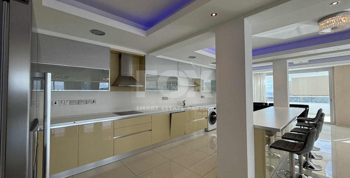 FOR RENT SIX BEDROOM PENTHOUSE OPPOSITE THE SEA IN GATED COMPLEX WITH SWIMMING POOL AND TENNIS COURT.