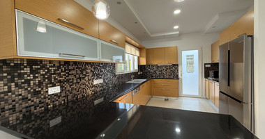 FOR RENT FURNISHED FIVE BEDROOM VILLA IN AGIOS TYCHONAS WITH ALL EN SUITE BEDROOMS , LARGE GARDEN, SWIMMING POOL