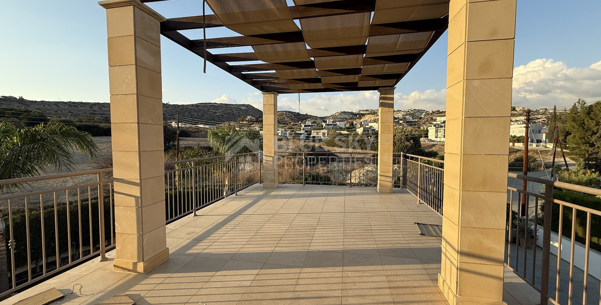 FOR RENT FURNISHED FIVE BEDROOM VILLA IN AGIOS TYCHONAS WITH ALL EN SUITE BEDROOMS , LARGE GARDEN, SWIMMING POOL