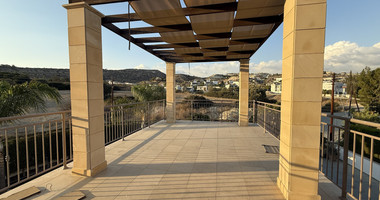 FOR RENT FURNISHED FIVE BEDROOM VILLA IN AGIOS TYCHONAS WITH ALL EN SUITE BEDROOMS , LARGE GARDEN, SWIMMING POOL