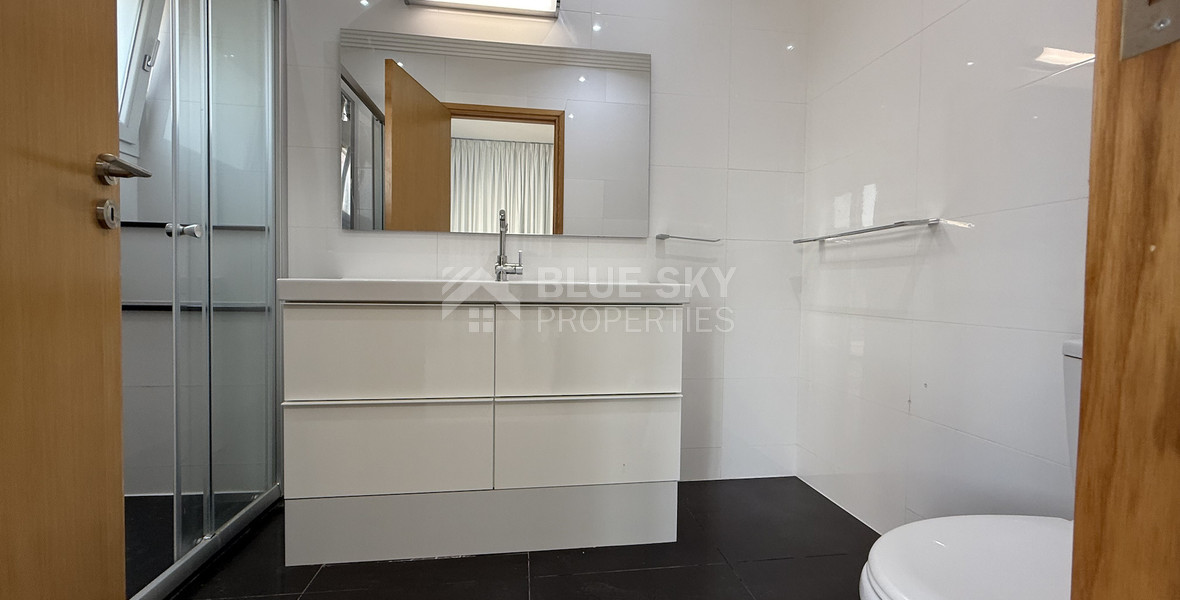 FOR RENT FURNISHED FIVE BEDROOM VILLA IN AGIOS TYCHONAS WITH ALL EN SUITE BEDROOMS , LARGE GARDEN, SWIMMING POOL