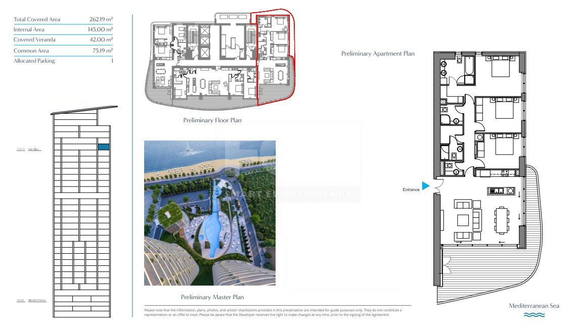 Elegant Seafront Living in Limassol – Spacious Three-Bedroom Residence for sale close to Limassol Marina