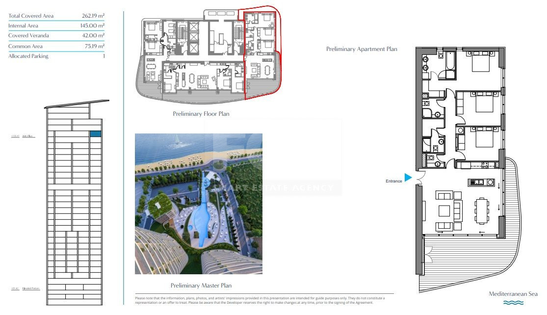 Elegant Seafront Living in Limassol – Spacious Three-Bedroom Residence for sale close to Limassol Marina