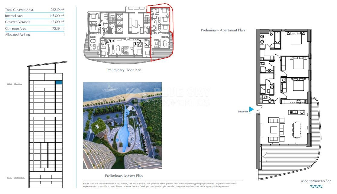 Elegant Seafront Living in Limassol – Spacious Three-Bedroom Residence for sale close to Limassol Marina