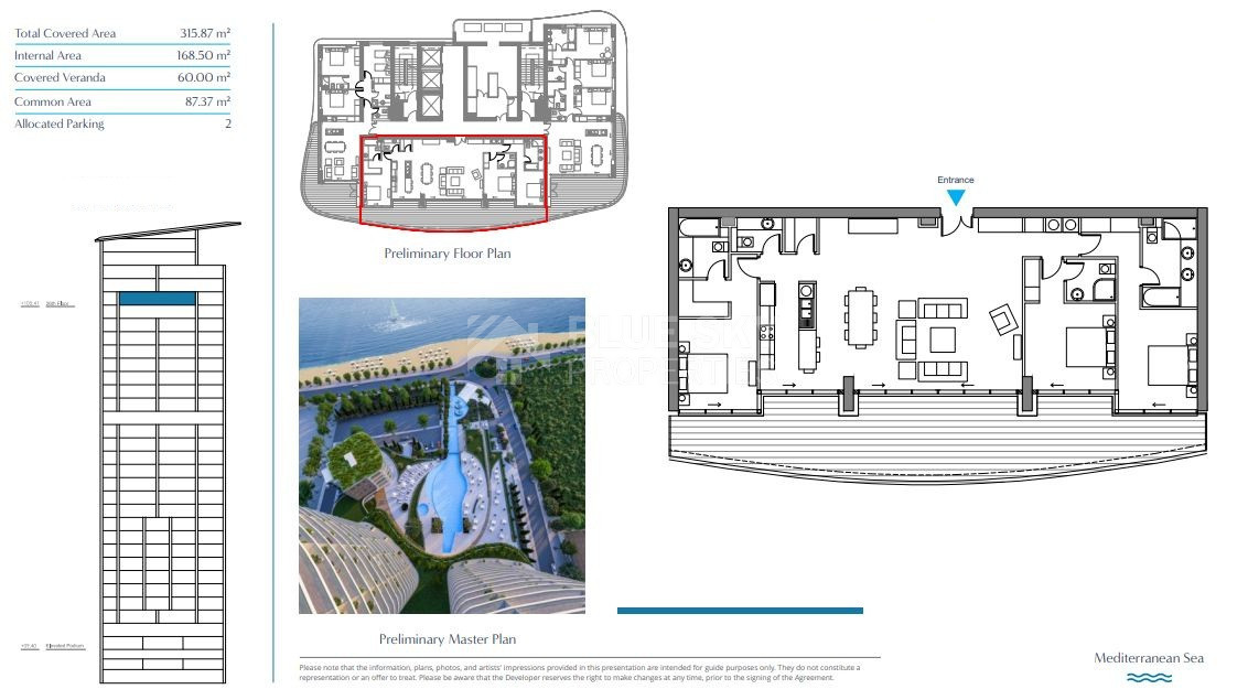 Elegant Seafront Living in Limassol – Spacious Three-Bedroom Residence for sale close to Limassol Marina